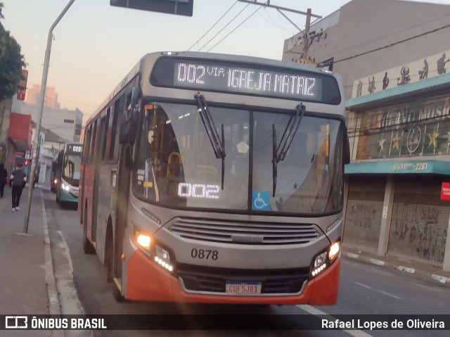 Viação Osasco 0878 na cidade de Osasco, São Paulo, Brasil, por Rafael Lopes de Oliveira. Número da foto: #12291118.