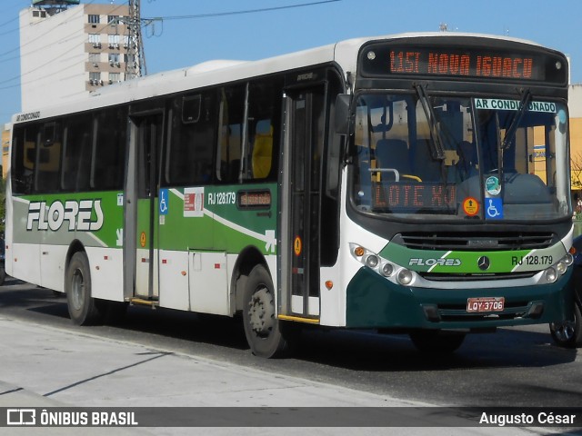 Transportes Flores RJ 128.179 na cidade de Nova Iguaçu, Rio de Janeiro, Brasil, por Augusto César. Número da foto: #12223661.