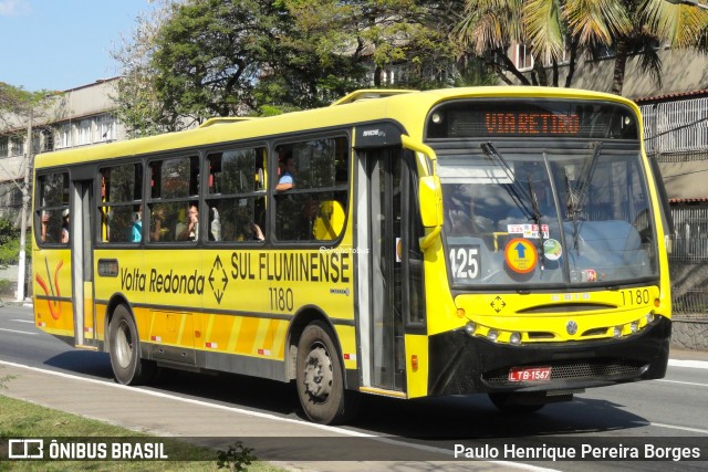 Viação Sul Fluminense 1180 na cidade de Volta Redonda, Rio de Janeiro, Brasil, por Paulo Henrique Pereira Borges. Número da foto: #12223258.