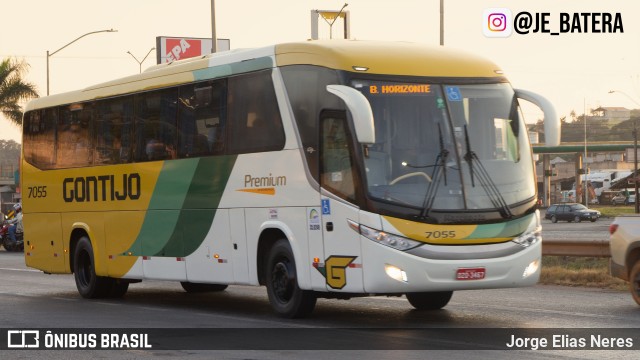 Empresa Gontijo de Transportes 7055 na cidade de Ribeirão das Neves, Minas Gerais, Brasil, por Jorge Elias Neres. Número da foto: #12222477.