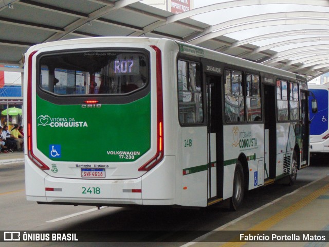 Viação Rosa Vitória da Conquista 2418 na cidade de Vitória da Conquista, Bahia, Brasil, por Fabrício Portella Matos. Número da foto: #12222749.