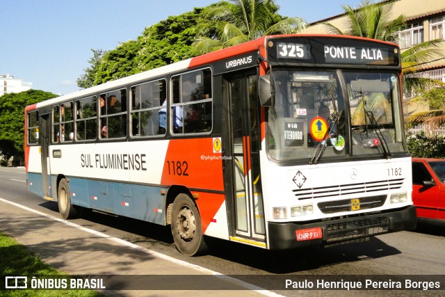 Viação Sul Fluminense 1182 na cidade de Volta Redonda, Rio de Janeiro, Brasil, por Paulo Henrique Pereira Borges. Número da foto: #12223290.
