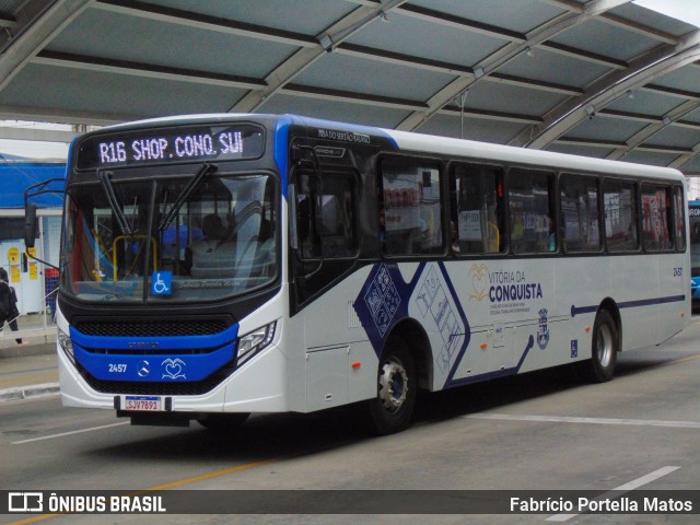 ATT - Atlântico Transportes e Turismo - Vitória da Conquista 2457 na cidade de Vitória da Conquista, Bahia, Brasil, por Fabrício Portella Matos. Número da foto: #12222670.