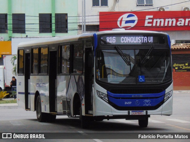 ATT - Atlântico Transportes e Turismo - Vitória da Conquista 2457 na cidade de Vitória da Conquista, Bahia, Brasil, por Fabrício Portella Matos. Número da foto: #12222665.