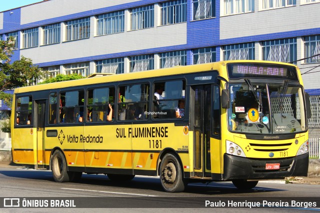Viação Sul Fluminense 1181 na cidade de Volta Redonda, Rio de Janeiro, Brasil, por Paulo Henrique Pereira Borges. Número da foto: #12223266.
