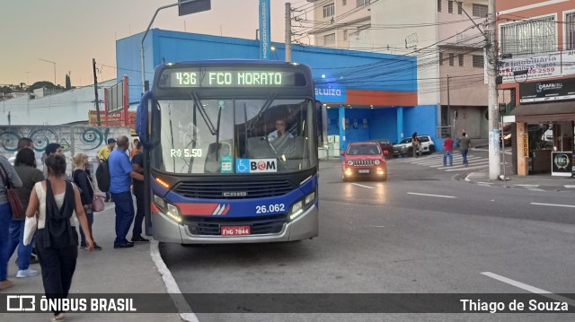 Auto Ônibus Moratense 26.062 na cidade de Franco da Rocha, São Paulo, Brasil, por Thiago de Souza. Número da foto: #12221553.