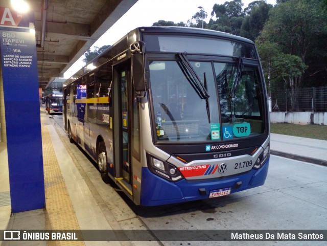 Viação Osasco 21.709 na cidade de Osasco, São Paulo, Brasil, por Matheus Da Mata Santos. Número da foto: #12222743.