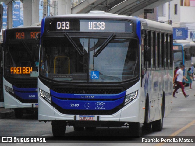 ATT - Atlântico Transportes e Turismo - Vitória da Conquista 2467 na cidade de Vitória da Conquista, Bahia, Brasil, por Fabrício Portella Matos. Número da foto: #12222765.
