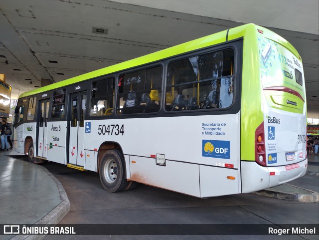 BsBus Mobilidade 504734 na cidade de Brasília, Distrito Federal, Brasil, por Roger Michel. Número da foto: #12225716.