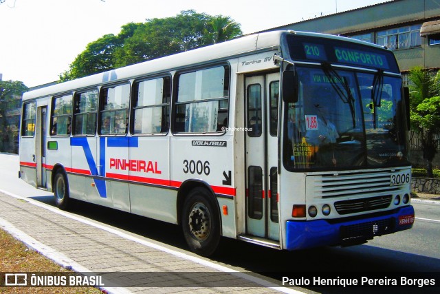 Viação Pinheiral 3006 na cidade de Volta Redonda, Rio de Janeiro, Brasil, por Paulo Henrique Pereira Borges. Número da foto: #12225463.