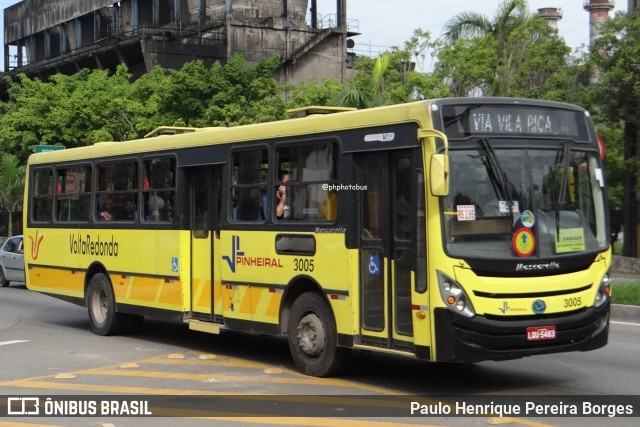 Viação Pinheiral 3005 na cidade de Volta Redonda, Rio de Janeiro, Brasil, por Paulo Henrique Pereira Borges. Número da foto: #12225456.