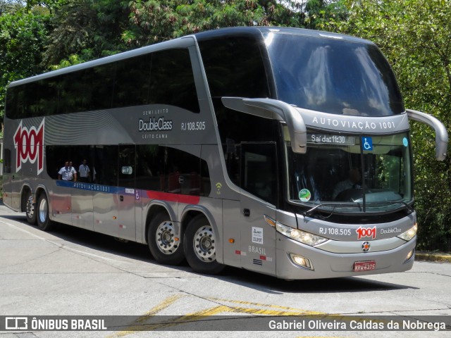 Auto Viação 1001 RJ 108.505 na cidade de São Paulo, São Paulo, Brasil, por Gabriel Oliveira Caldas da Nobrega. Número da foto: #12224439.