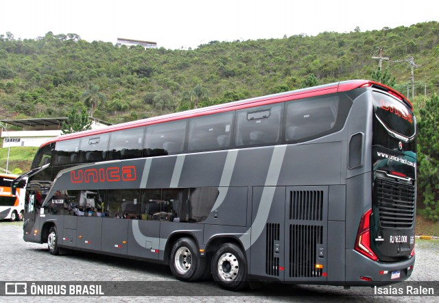 Transportes Única Petrópolis RJ 163.008 na cidade de Juiz de Fora, Minas Gerais, Brasil, por Isaias Ralen. Número da foto: #12225627.