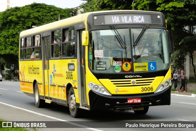 Viação Pinheiral 3006 na cidade de Volta Redonda, Rio de Janeiro, Brasil, por Paulo Henrique Pereira Borges. Número da foto: #12225465.
