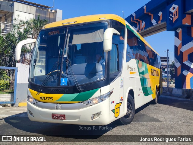Empresa Gontijo de Transportes 18075 na cidade de Rio de Janeiro, Rio de Janeiro, Brasil, por Jonas Rodrigues Farias. Número da foto: #12225494.