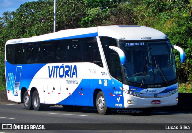Vitória Transportes 12494 na cidade de Salvador, Bahia, Brasil, por Lucas Silva. Número da foto: #12227893.