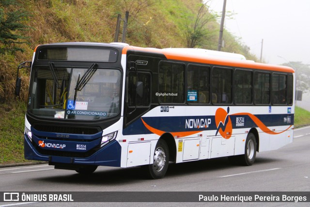 Viação Novacap B51514 na cidade de Piraí, Rio de Janeiro, Brasil, por Paulo Henrique Pereira Borges. Número da foto: #12227571.