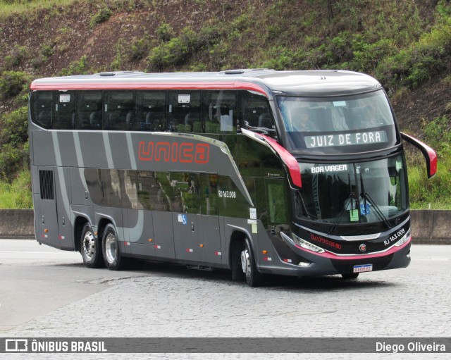 Transportes Única Petrópolis RJ 163.008 na cidade de Juiz de Fora, Minas Gerais, Brasil, por Diego Oliveira. Número da foto: #12226336.