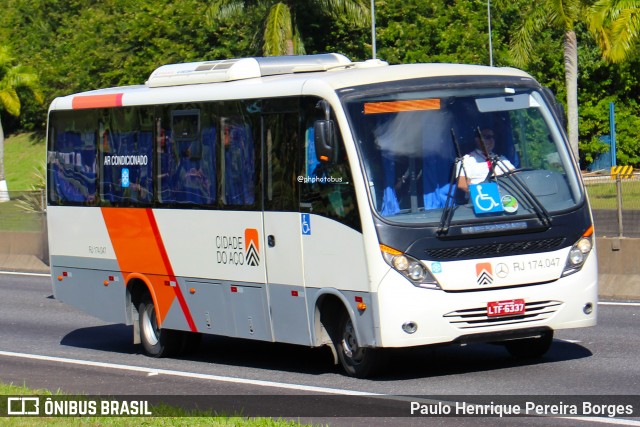 Viação Cidade do Aço RJ 174.047 na cidade de Piraí, Rio de Janeiro, Brasil, por Paulo Henrique Pereira Borges. Número da foto: #12227464.
