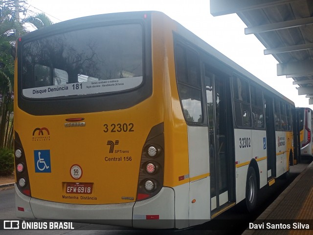 Viação Metrópole Paulista - Zona Leste 3 2302 na cidade de São Paulo, São Paulo, Brasil, por Davi Santos Silva. Número da foto: #12228192.