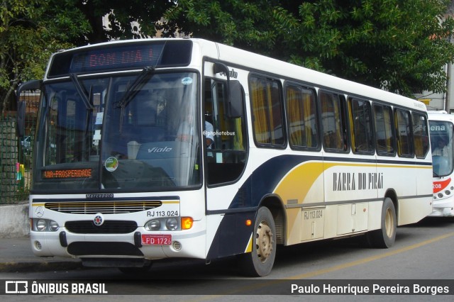 Viação Barra do Piraí Turismo RJ 113.024 na cidade de Barra do Piraí, Rio de Janeiro, Brasil, por Paulo Henrique Pereira Borges. Número da foto: #12229491.