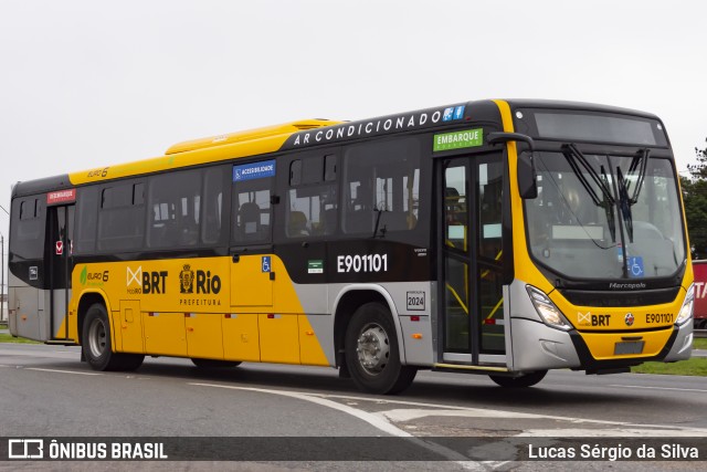 Mobi Rio E901101 na cidade de Curitiba, Paraná, Brasil, por Lucas Sérgio da Silva. Número da foto: #12230059.