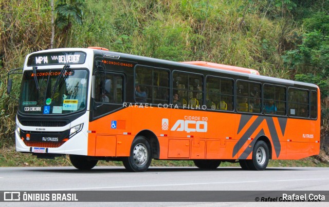 Viação Cidade do Aço RJ 174.025 na cidade de Rio de Janeiro, Rio de Janeiro, Brasil, por Rafael Cota. Número da foto: #12231310.