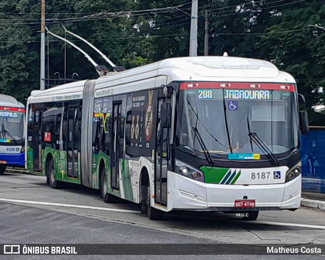 Next Mobilidade - ABC Sistema de Transporte 8187 na cidade de São Paulo, São Paulo, Brasil, por Matheus Costa. Número da foto: #12231229.
