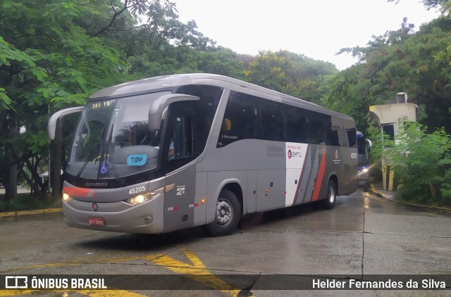 Empresa de Ônibus Pássaro Marron 45205 na cidade de São Paulo, São Paulo, Brasil, por Helder Fernandes da Silva. Número da foto: #12230523.
