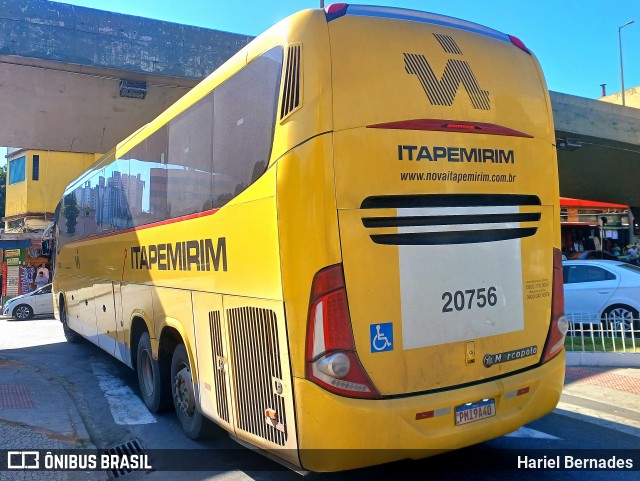 Viação Itapemirim 20756 na cidade de Belo Horizonte, Minas Gerais, Brasil, por Hariel Bernades. Número da foto: #12233216.