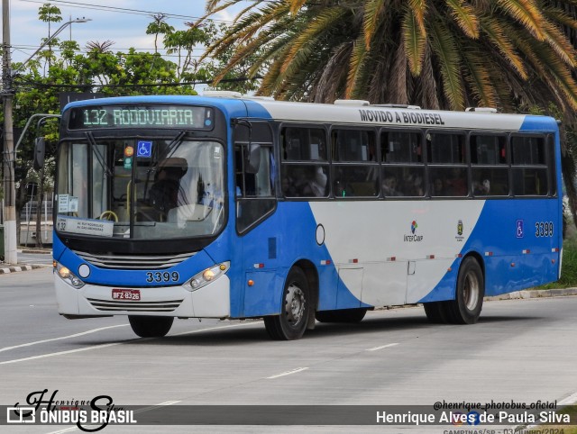 VB Transportes e Turismo 3399 na cidade de Campinas, São Paulo, Brasil, por Henrique Alves de Paula Silva. Número da foto: #12234220.