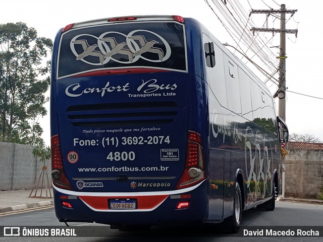 Confort Bus Viagens e Turismo 4800 na cidade de Cotia, São Paulo, Brasil, por David Macedo Rocha. Número da foto: #12231863.