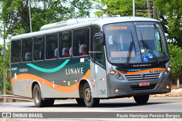 Linave Transportes RJ 146.077 na cidade de Paraíba do Sul, Rio de Janeiro, Brasil, por Paulo Henrique Pereira Borges. Número da foto: #12234122.