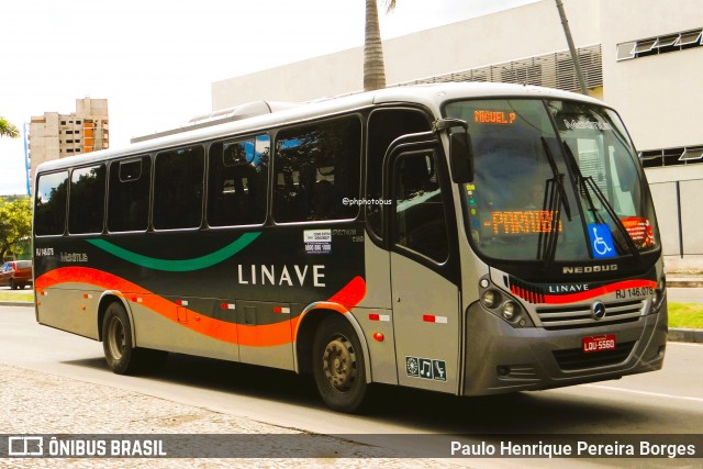 Linave Transportes RJ 146.078 na cidade de Três Rios, Rio de Janeiro, Brasil, por Paulo Henrique Pereira Borges. Número da foto: #12234130.