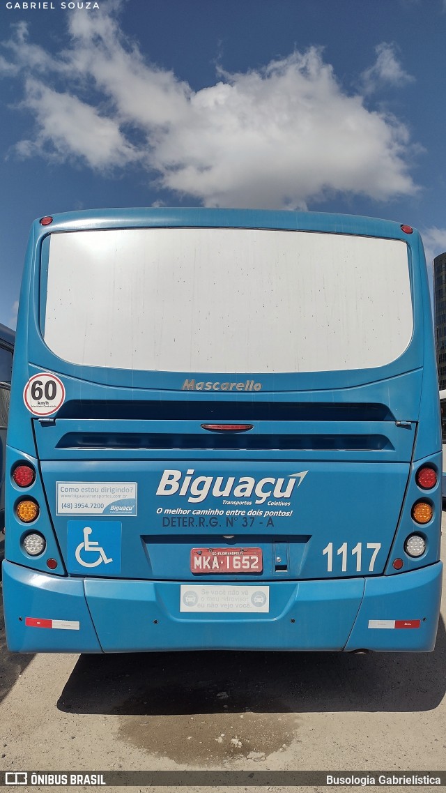 Biguaçu Transportes Coletivos Administração e Participação 1117 na cidade de Florianópolis, Santa Catarina, Brasil, por Busologia Gabrielística. Número da foto: #12233271.