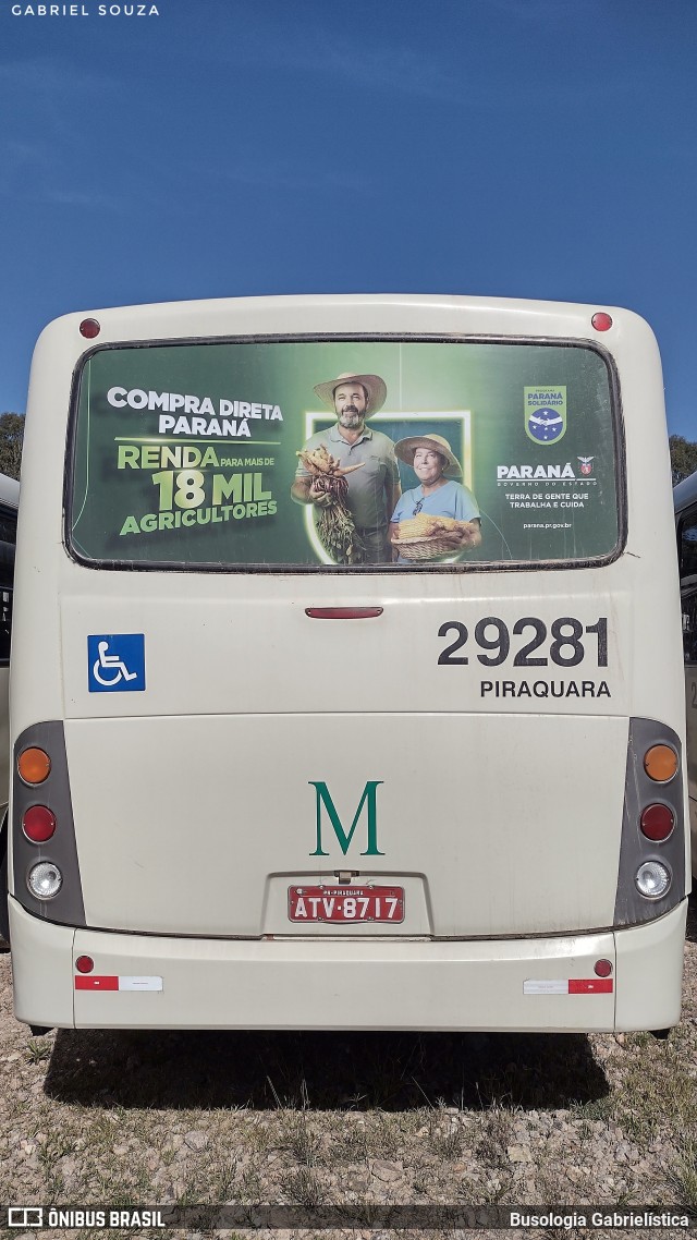 Viação Piraquara 29281 na cidade de Piraquara, Paraná, Brasil, por Busologia Gabrielística. Número da foto: #12234149.
