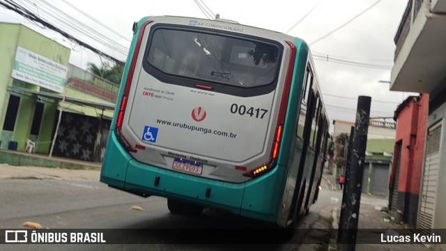 Auto Viação Urubupungá 00417 na cidade de Osasco, São Paulo, Brasil, por Lucas Kevin. Número da foto: #12232874.