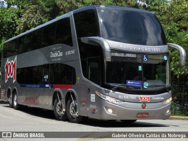 Auto Viação 1001 RJ 108.1140 na cidade de São Paulo, São Paulo, Brasil, por Gabriel Oliveira Caldas da Nobrega. Número da foto: #12232436.
