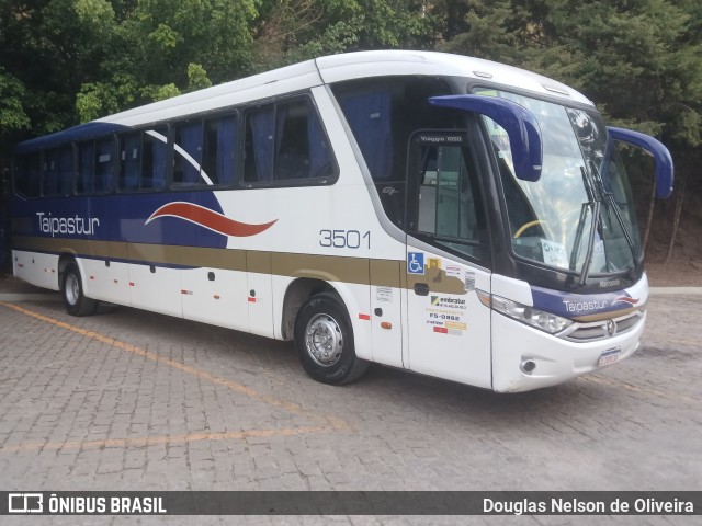 Taipastur Transportes Turísticos 3501 na cidade de Caieiras, São Paulo, Brasil, por Douglas Nelson de Oliveira. Número da foto: #12234330.