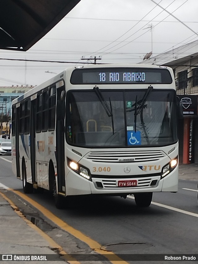 JTU - Jacareí Transporte Urbano 3.040 na cidade de Jacareí, São Paulo, Brasil, por Robson Prado. Número da foto: #12234659.