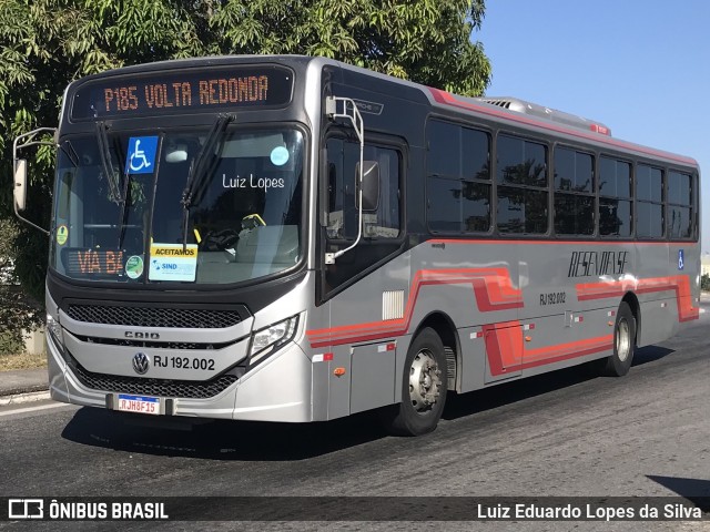 Viação Resendense RJ 192.002 na cidade de Resende, Rio de Janeiro, Brasil, por Luiz Eduardo Lopes da Silva. Número da foto: #12232963.