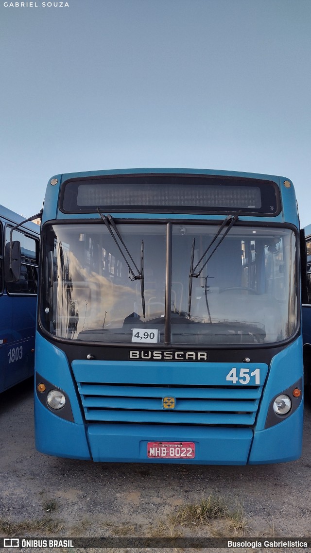 Biguaçu Transportes Coletivos Administração e Participação 451 na cidade de Florianópolis, Santa Catarina, Brasil, por Busologia Gabrielística. Número da foto: #12233277.