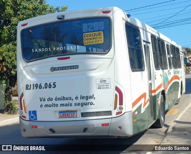 Viação Montes Brancos RJ 196.065 na cidade de Iguaba Grande, Rio de Janeiro, Brasil, por Eduardo Santos. Número da foto: #12294003.