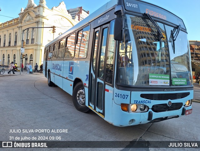 Transcal Sul Transportes Coletivos 24107 na cidade de Porto Alegre, Rio Grande do Sul, Brasil, por JULIO SILVA. Número da foto: #12293525.