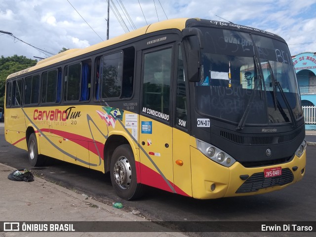 Carvalho Tur Transportes e Turismo JVS8481 na cidade de Belém, Pará, Brasil, por Erwin Di Tarso. Número da foto: #12295978.