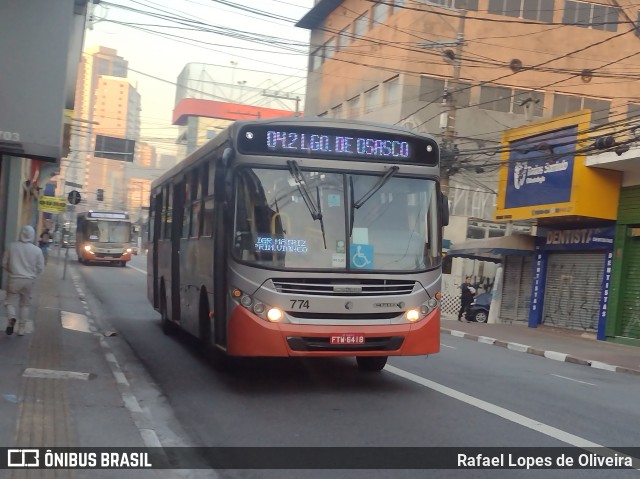 Viação Osasco 774 na cidade de Osasco, São Paulo, Brasil, por Rafael Lopes de Oliveira. Número da foto: #12293727.