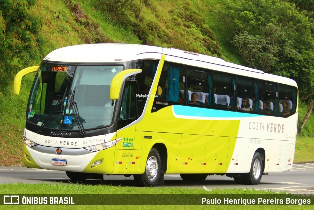 Costa Verde Transportes RJ 217.047 na cidade de Piraí, Rio de Janeiro, Brasil, por Paulo Henrique Pereira Borges. Número da foto: #12295062.