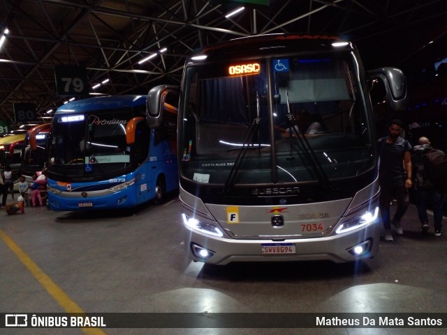 Viação Piracicabana 7034 na cidade de São Paulo, São Paulo, Brasil, por Matheus Da Mata Santos. Número da foto: #12295418.