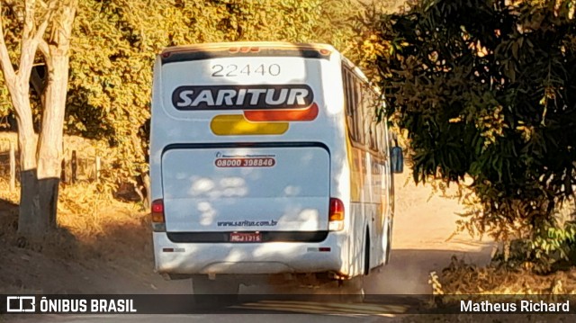 Saritur - Santa Rita Transporte Urbano e Rodoviário 22440 na cidade de Glaucilândia, Minas Gerais, Brasil, por Matheus Richard. Número da foto: #12293312.
