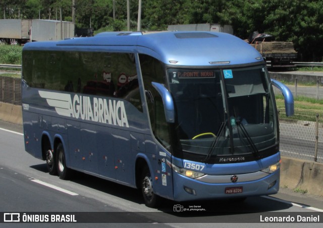 Viação Águia Branca 13507 na cidade de Aparecida, São Paulo, Brasil, por Leonardo Daniel. Número da foto: #12294016.